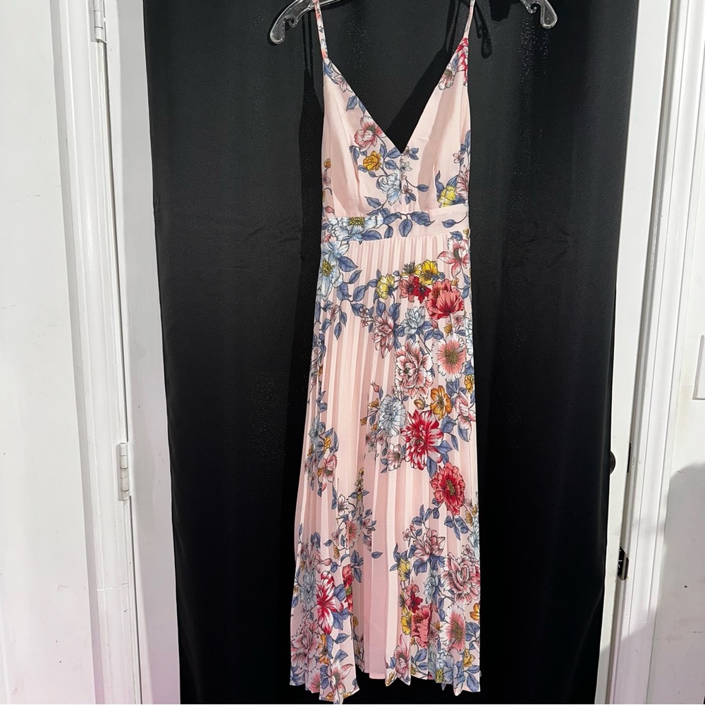 Floral Pink Dress. Wedding. Spring. Size M.
